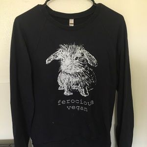 Soft and cozy “ferocious vegan” sweatshirt